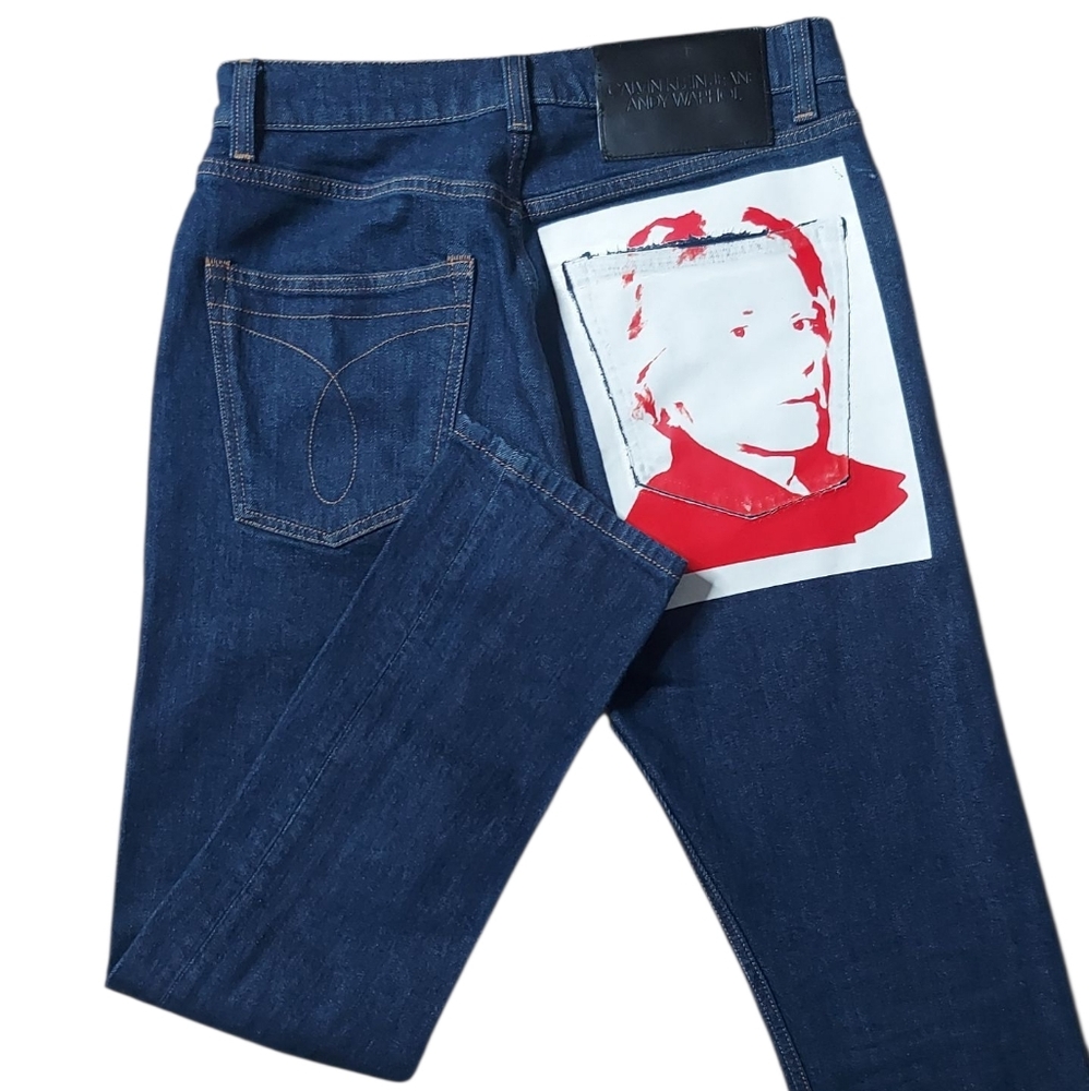 Calvin Klein | Raf Simons | Andy Warhol | Limited Edition | Graphic Slim Jeans - Picture 1 of 16